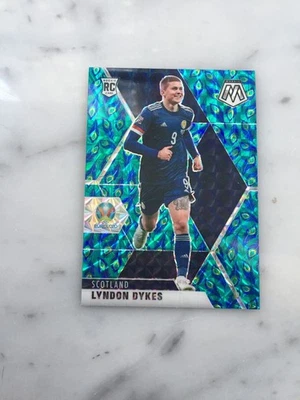 2021 Panini Mosaic Euro Lyndon Dykes Rookie RC Peacock SSP Scotland - Image 1 of 2