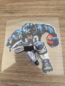 Carolina Panthers Running Football Player Raised UV DTF Decal 4in X 4in - Picture 1 of 5
