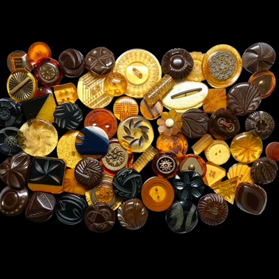 IMPRESIONANTE Colección de Botones Baquelita Grandes y XXL Gruesos y Funky Vintage Foto 1 de 4
