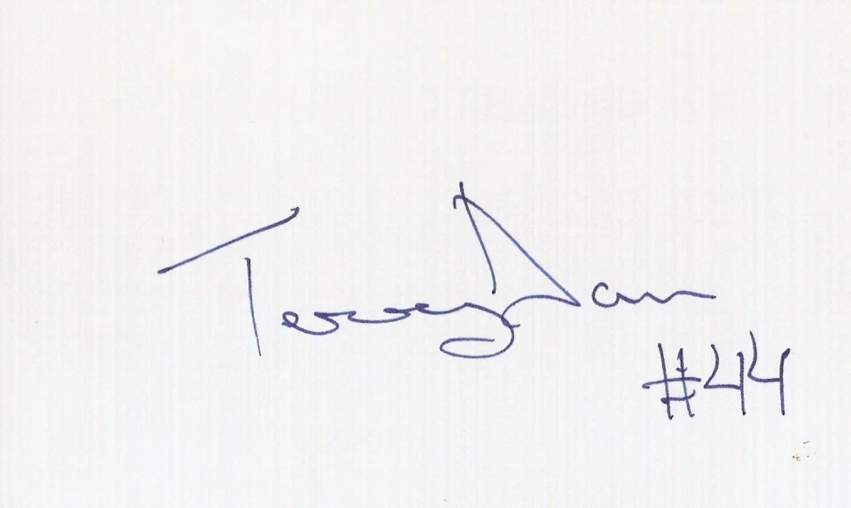 Terry Davis Heat Mavericks Wizards Nuggets Forward Autographed 3x5 Index Card - Image 1 of 1