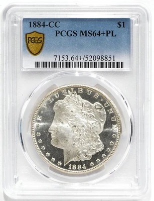 1884 CC Morgan Silver Dollar PCGS MS64+PL - Image 1 of 4