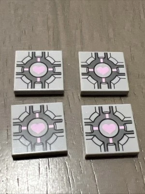 4 Pc LEGO Friends Pink Heart Dating Game Printed 2x2 Tiles Custom Build - Image 1 of 2