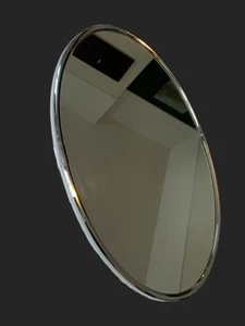 Large modernist oval chrome-plated mirror - 1970s - Picture 1 of 5