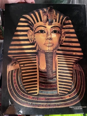 1976 King Tutankhamun King Tut Burial Mask Jigsaw Puzzle Springbok Hallmark - Image 1 of 4
