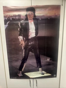 Vintage King Of Pop Michael Jackson 24x33 Billy Jean Poster 80’s Lighted walk - Picture 1 of 3