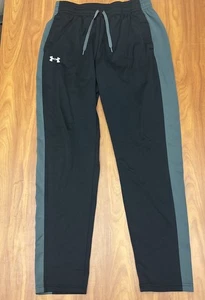 Under Armour Jogger Sciolto Uomo Grande Alto Nero Pile Dritto Atletico Riscaldamento - Foto 1 di 9