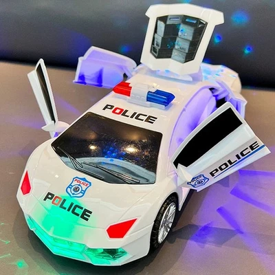 Police Car with Light & Sounds Kids Toy Gift Bump & Go Toy Cars Kids Toys