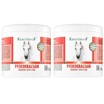 2 Balsamo Cavallo Krauterhof Riscaldante Extra Forte 500ml - Immagine 1 di 4