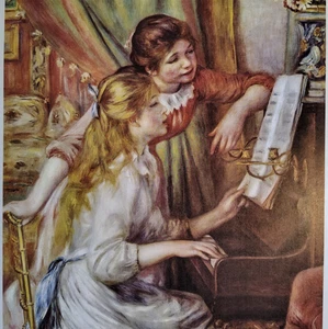 Renoir Piano Concert Oil Canvas Vintage Lithograph Ltd Numbered COA Spain 1970s - Picture 1 of 9