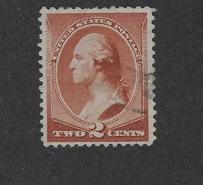 US #211b, two cent pale red brown, Washington, Special, soft paper,1883-85, XF - Image 1 of 2