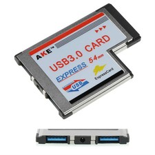 54mm Express Card Expresscard to 2 Port USB 3.0 Adapter for Laptop NEC Chip