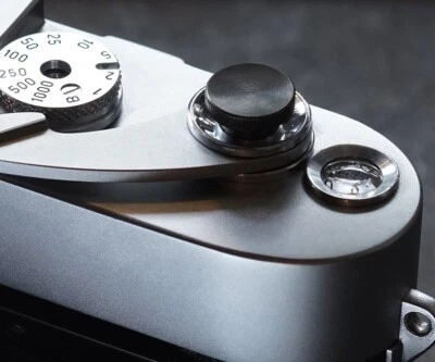 NANIGASHI Shutter Release Button Brass Black dyed finish Small Made in Japan - Image 1 of 4