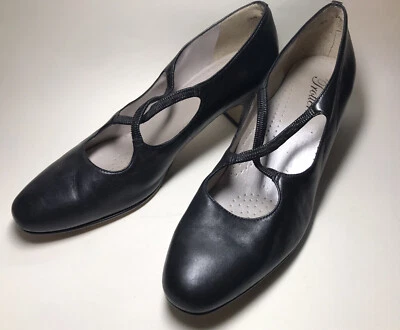 Zapatos de salón negros vintage Trotters para mujer talla 8,5 N usados Foto 1 de 4