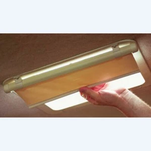 2 pcs NIB Tuffy retractable rv vent shade FOR 14" vent off white +brackets - Picture 1 of 3