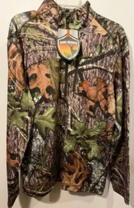 Game Winner Camo Zip Pullover Mens Size Medium Mossy Oak Polyester New With Tags - Picture 1 of 11