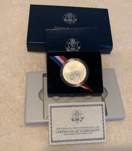 2004 Thomas A Edison Commemorative Unc. Silver $1 Coin P mint w/ Box COA - Picture 1 of 1