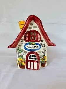 Candelabro Blue Sky Clayworks Welcome Cottage House Tealight - Imagen 1 de 7