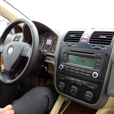 For Volkswagen Golf 5 GTI Jetta 5D Carbon Fiber Pattern Interior DIY Trim Decals - Image 1 of 4