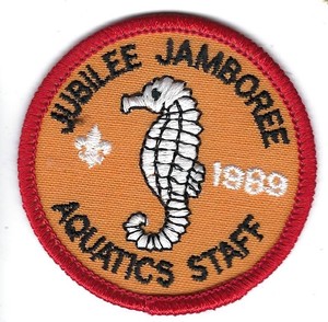 BOY SCOUT - 1989 NATIONAL JAMBOREE - AQUATICS STAFF BADGE