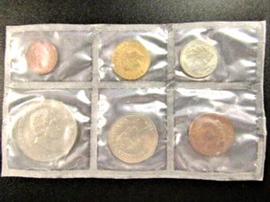 1959-1965 Kolumbien 6 Münzen 1,2,10,20 Centavos 1 Bolivar unc Sealed Coin Set - Bild 1 von 12