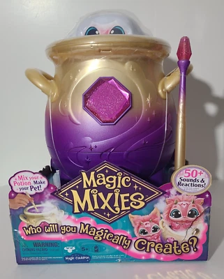 Magic Mixies Magical Misting Cauldron com brinquedo de pelúcia azul interativo 8 polegadas NOVO - Imagem 1 de 4