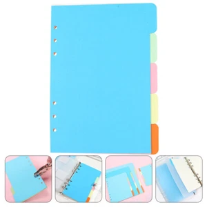 5 Pcs Colorful A6 Partition Paper Index Folder Dividers Binder Tabs File - Picture 1 of 12