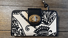 Spartina black and cream paisley wallet - zippered change pocket