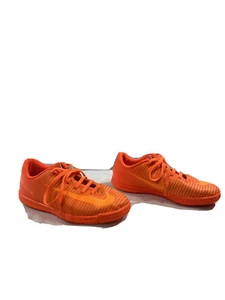Nike Girl Size 4 Sneaker MercurialX Orange Striped With Orange  - Picture 1 of 11