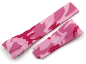 Cinturino Silicone Camouflage Rosa 20/16mm Accessori Ricambi Luxury Waterproof - Imagen 1 de 4