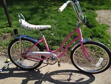 Beautiful Schwinn LIL-CHIK Girl Cherry Pink Banana Seat Muscle Bike Stingray S-7