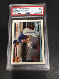 1991 TOPPS TRADED ROBERTO ALOMAR TIFFANY, #2T, PSA 9 (Free Shipping On Any 3!) - Picture 1 of 2