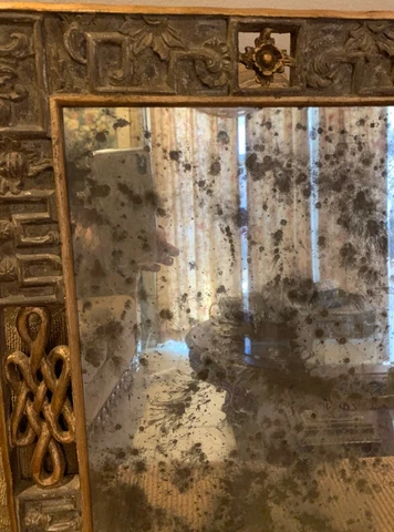 Antique Mirror Gold with Carvings all around Cover