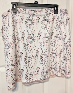 Gonna Scooter Bette & Court Skort Maglia Liscia Bianco Rosa Stampa Taglia Large - Foto 1 di 3