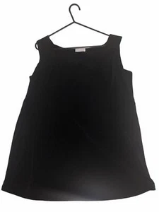 Que Sera Black Ladies Smock Sleeveless Shirt Dress Top Casual Size 10 - Picture 1 of 1