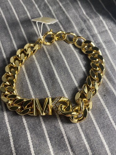 Donna Michael Kors oro 14K logo dichiarazione placcato