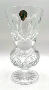 Waterford Lismore Thistle Crystal Vase Footed Clear Cut Glass 7 Inch New No Box - Picture 1 of 9