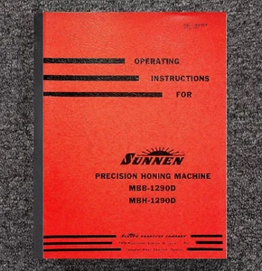 Manual de instrucciones del operador de la máquina afiladora MBB-1290D MBH-1290D se adapta a Sunnen 100B - Imagen 1 de 17
