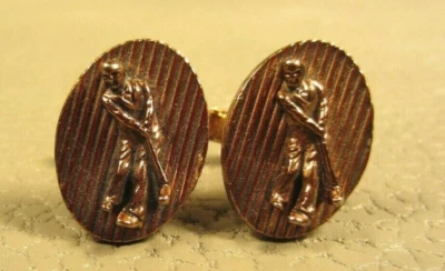 Gemelos enchapados en cobre vintage modernos de mediados de siglo en columpio completo Foto 1 de 2