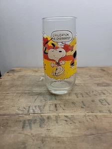 Vtg. 1971 Camp Snoopy Collector Glass Civilization Is Overated! McDonald's /1025 - Picture 1 of 11