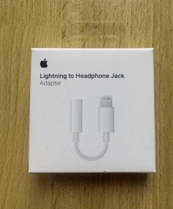 Original Apple Lightning to 3.5mm Headphone Jack Adapter iPhone 12 XS Max X 8 7 - Zdjęcie 1 z 2