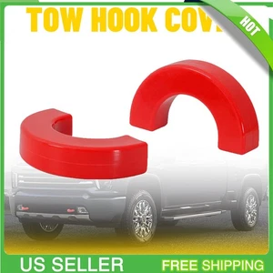 LH&RH Pair Front Bumper Tow Hook Cover Caps For 2007-2024 Chevy Silverado 1500 - Foto 1 di 7