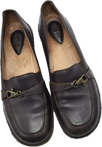 Zapatos sin cordones Clarks artesanales para mujer de cuero marrón Penny 8,5 estrechos - Imagen 1 de 9
