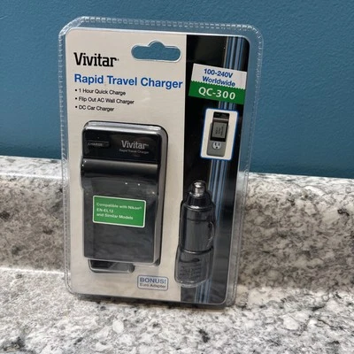 Vivitar Worldwide  1 Hour Rapid Charger for Nikon EN-EL12 & Similar QC-300 NEW - Image 1 of 2