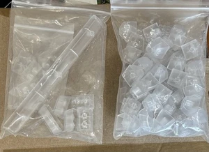Commodore 64 Full Set Keyboard Keycaps - Transparent - CBMStuff - Zdjęcie 1 z 2
