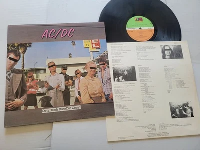 AC/DC - Dirty Deeds Done Dirt Cheap 1976 UK PRESS Inner Sleeve Hard Rock EX/EX Foto 1 de 4