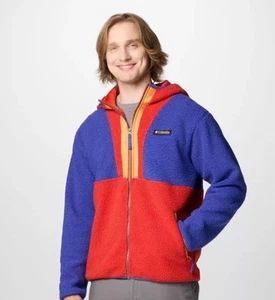 Giacca uomo Columbia color block backbowl II pile full zip nuova con etichetta taglia media - Foto 1 di 18