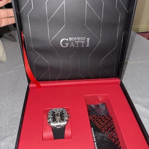 Bonest Gatti Men's Automatic Dive Watch 50m Stainless Steel Tonneau Sapphire - Picture 1 of 4
