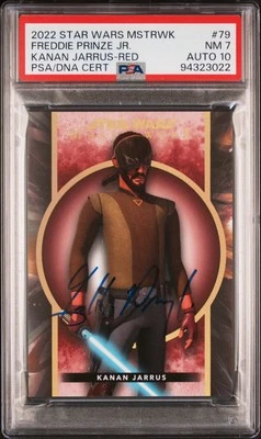 2022 Topps Star Wars Masterwork Freddie Prince Jr Kanan Jarrus /25 PSA 7 Auto 10 - Image 1 of 3