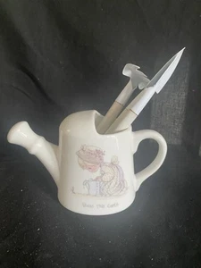 Precious Moments 1989 Bless This Earth Watering Can with 3 Tools - Picture 1 of 7