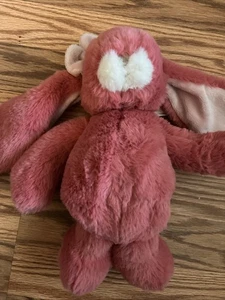 Peluche Bukowski coniglietto coniglio rosa caldo blush fiocco 10" peluche amorevole - Foto 1 di 9